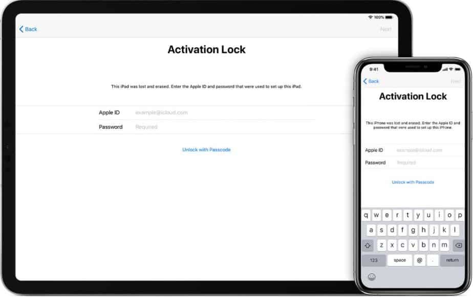 activation lock iCloud