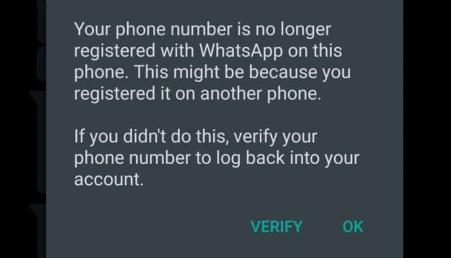 WhatsApp account blocked