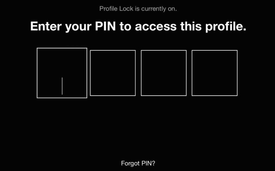 lock Netflix profile