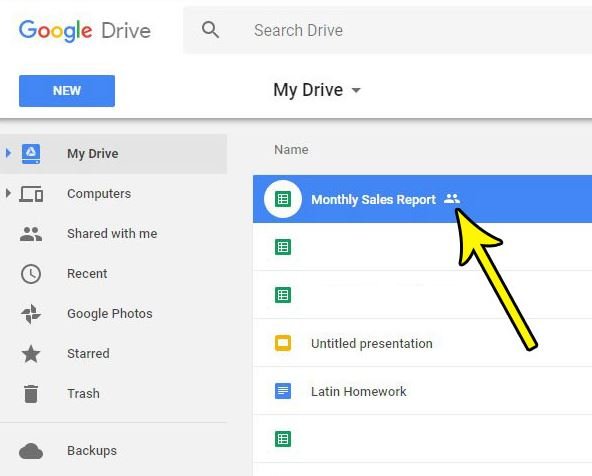 Google Drive file