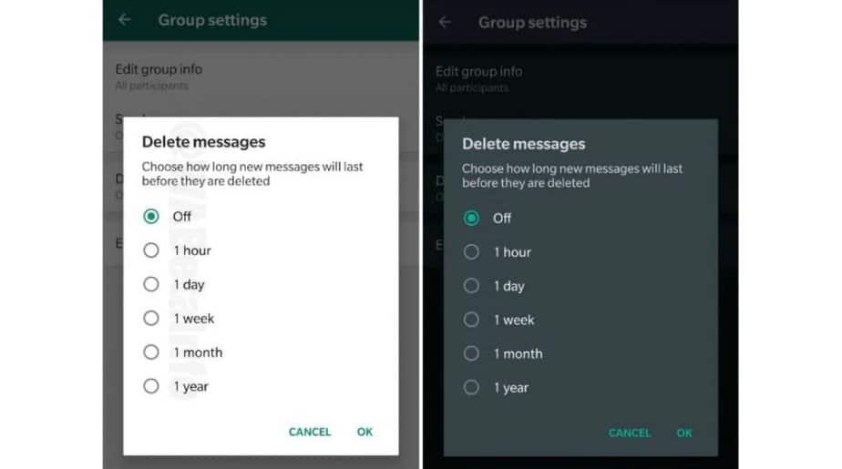 disappearing messages on WhatsApp
