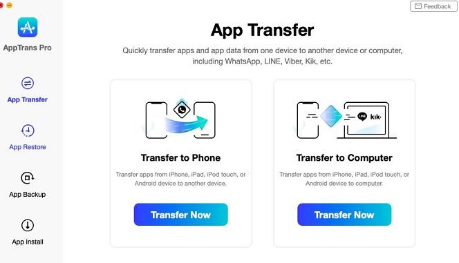 Transfer WhatsApp conversation to iPhone with AppTrans