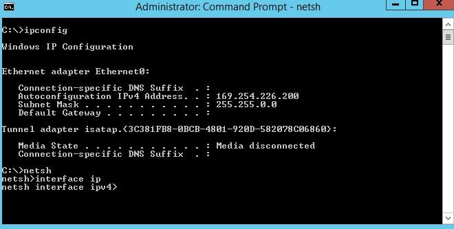 change your IP address from command prompt