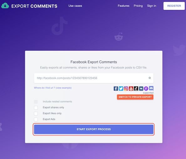 Exports Comments  Tool