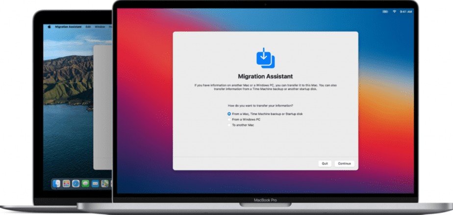 using migration assistant