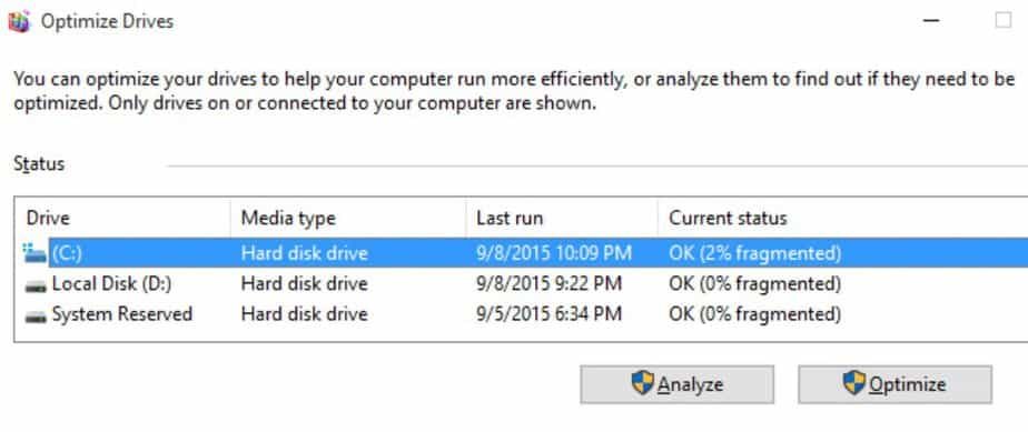 defrag a hard drive in Windows 11