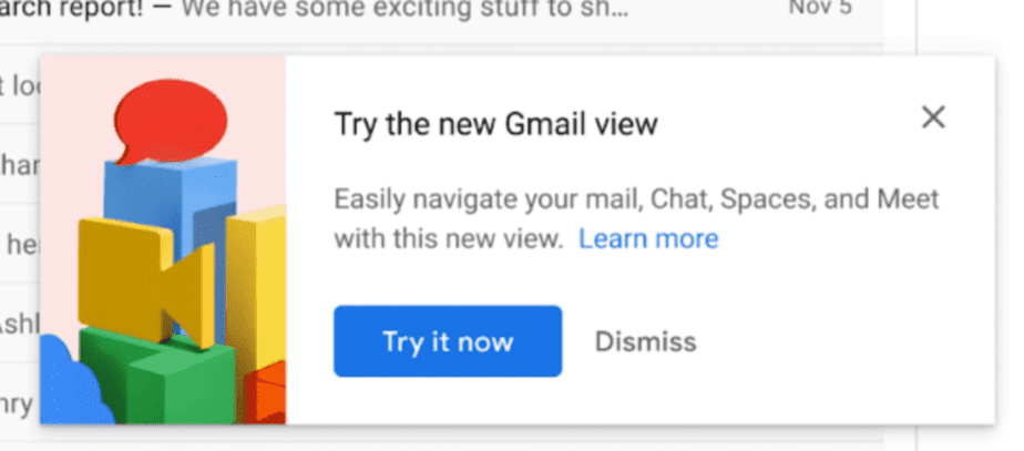 how to activate the new Gmail Layout