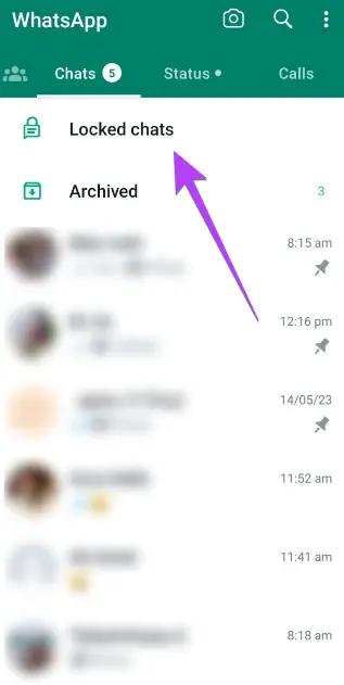 how to hide the locked chats folder on WhatsApp